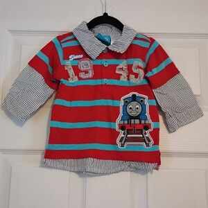 Vintage Y2K Thomas The Train Long Sleeve Shirt Size 12M